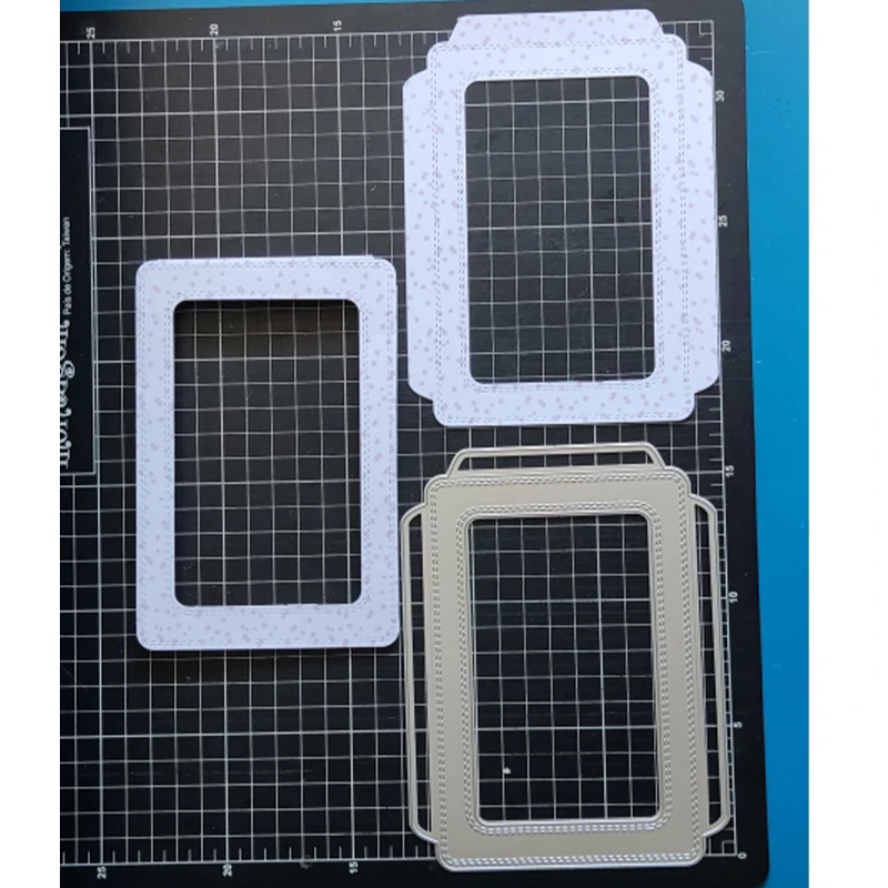 Bordo di Base rettangolare taglio di metallo muore Stencil Album di Scrapbooking fai-da-te modello di carta di carta stampo goffratura decorazione artigianale  15
