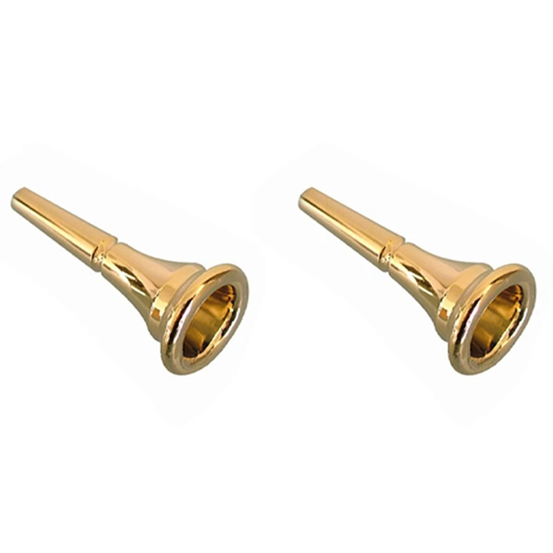 

2X French Horn Mouthpiece - Gold Plated - Brand New