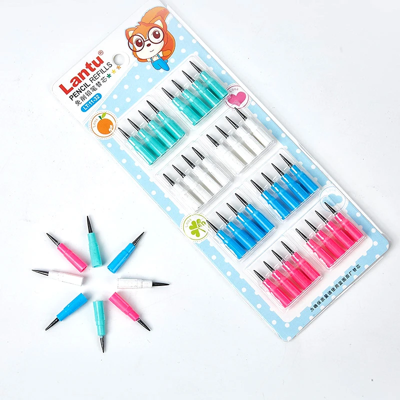 Useful Pencil Cut-free Replaceable Core 40cards/box And 32pcs/card Creative Splicing Writing Tools Kids Gift Learning Stationery 5