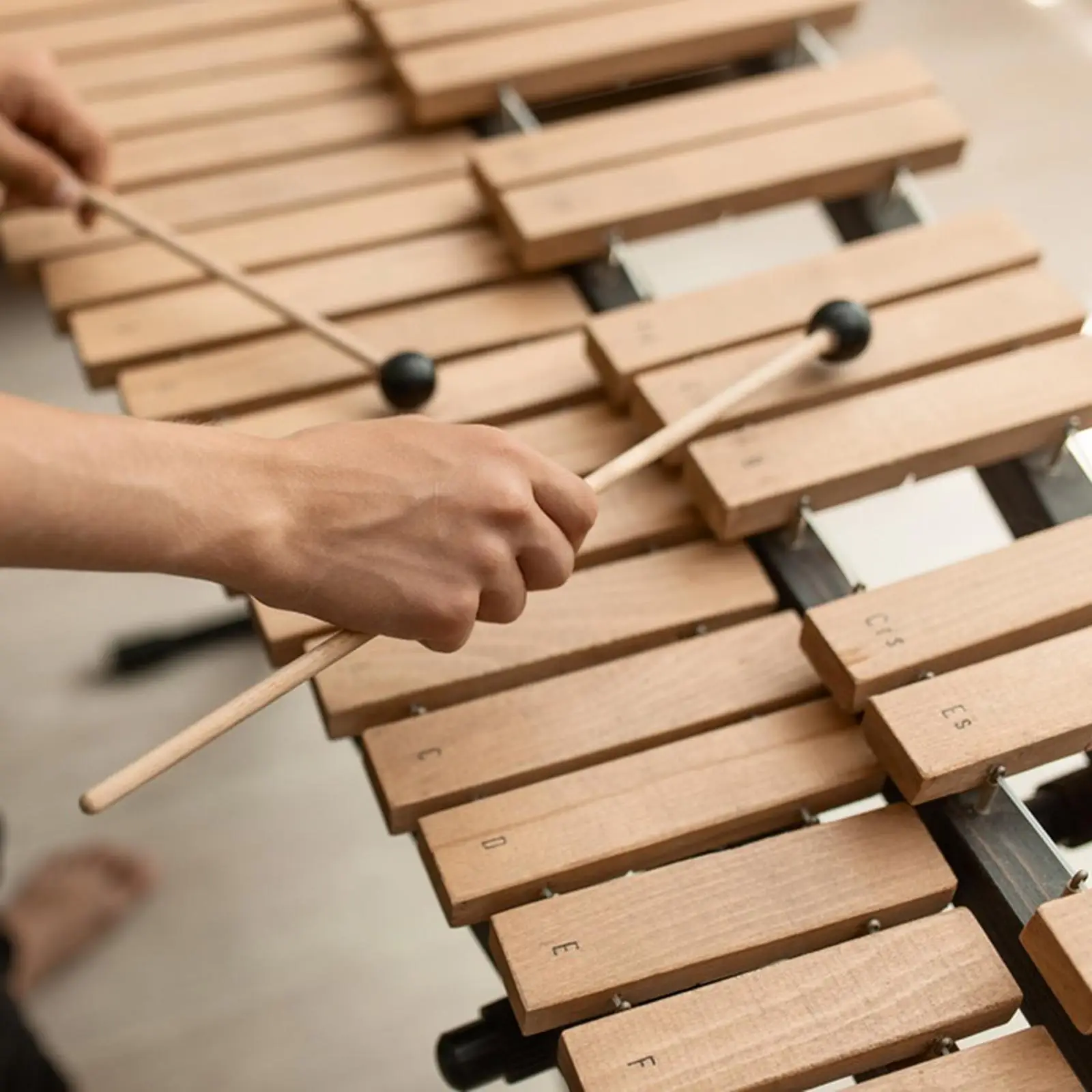 Mazze Per Xilofono Glockenspiel 30cm | 2 Martelli Percussione Legno Per Carillon - Foto 4