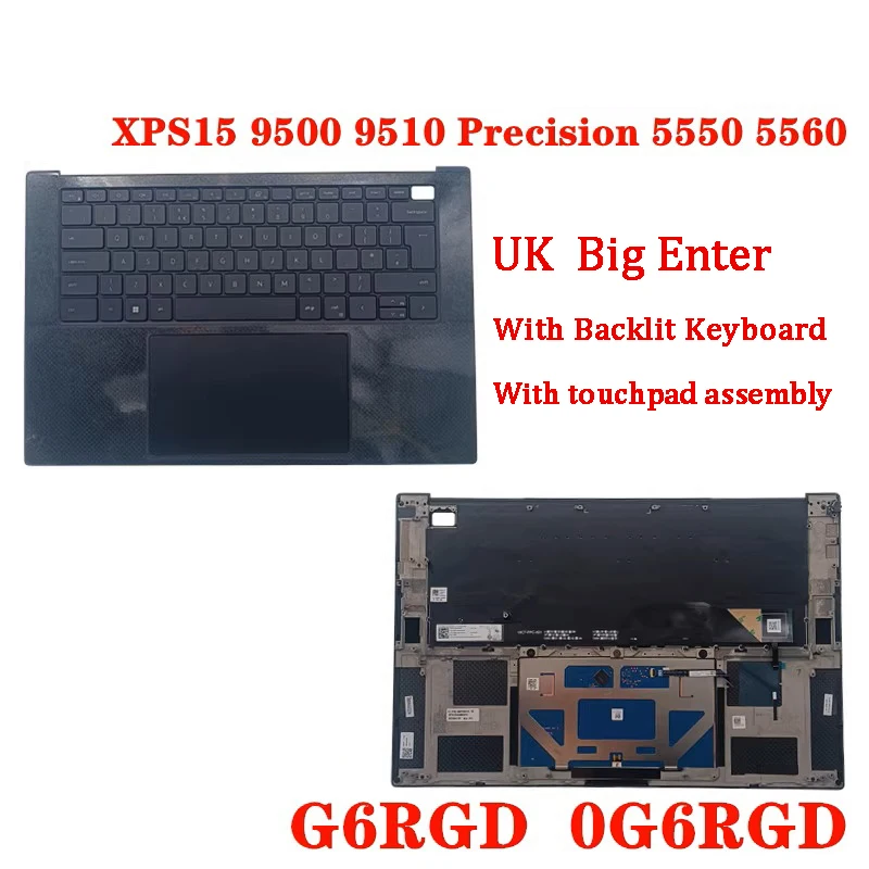 palmrest cover Case Dell XPS15 9500 9510 Precision 5550 5560 0G6RGD GP6Y1 FRGCG