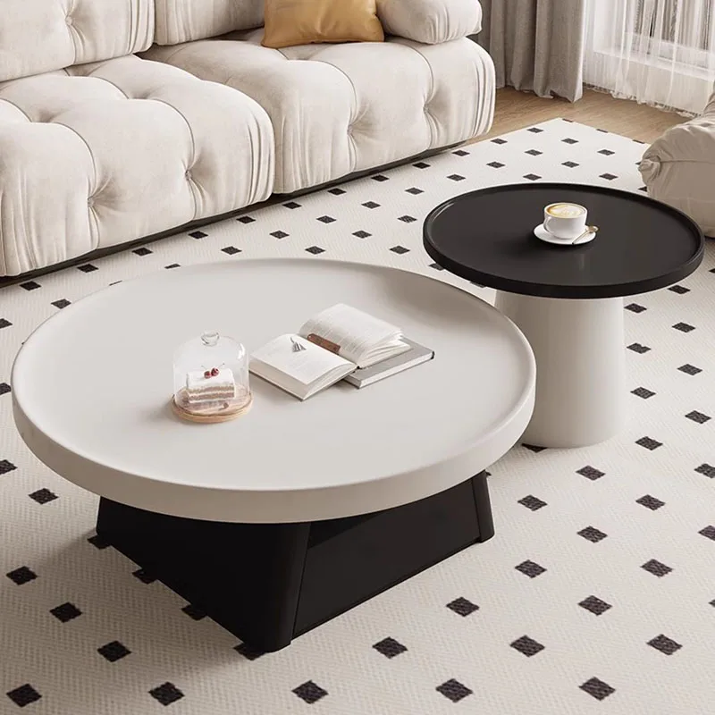 

Modern Round Coffee Table Salon Design Luxury Outdoor Coffee Table Replica Design Room Tavolo Pieghevole Save Space Furniture