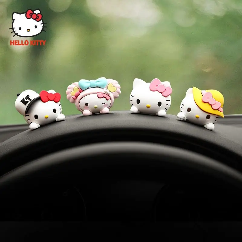 

Sanrio Kawaii Hello Kitty Anime Center Console Car Decoration Dashboard Car Ornaments Car Doll Car Accessories Girls Gift Cute