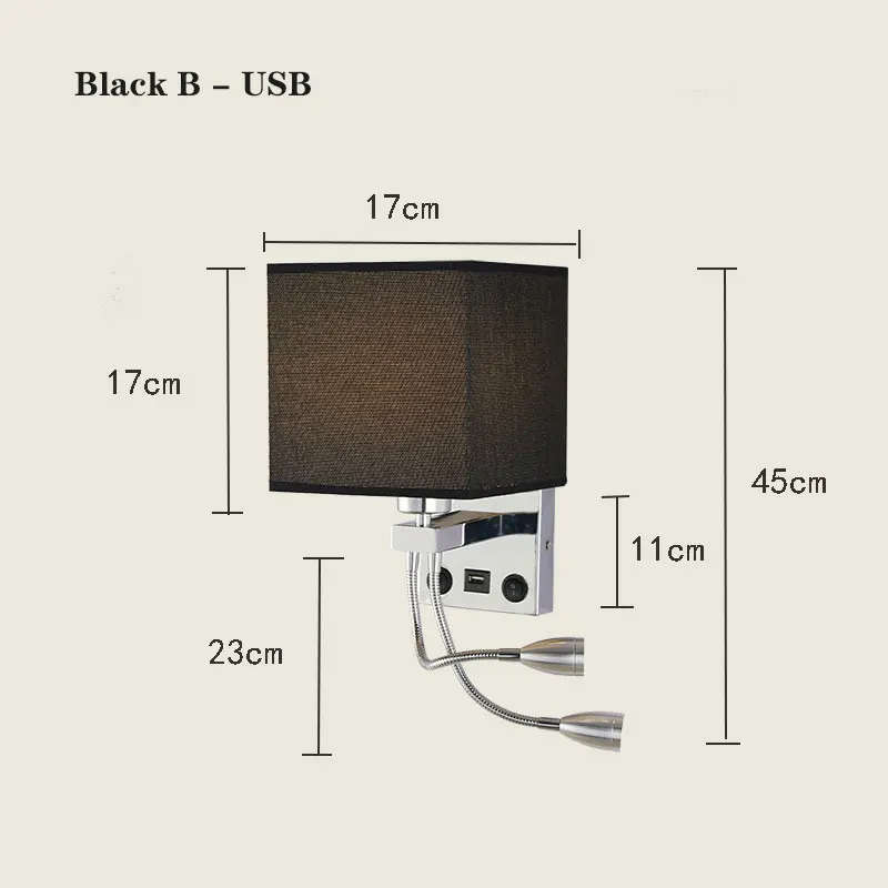 Luzes de Parede Led com Interruptor e Interface Moda Quarto Luminária Corredor Iluminação Arte Wandlamp Usb 26 Computers & Electronics
