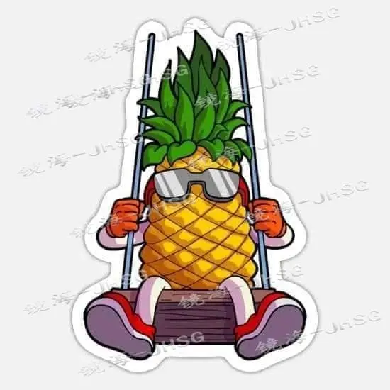 

Colored Pineapple Stickers for The Patriotic Flag of The United States, Vinyl Stickers for Car and Truck Window Bumpers