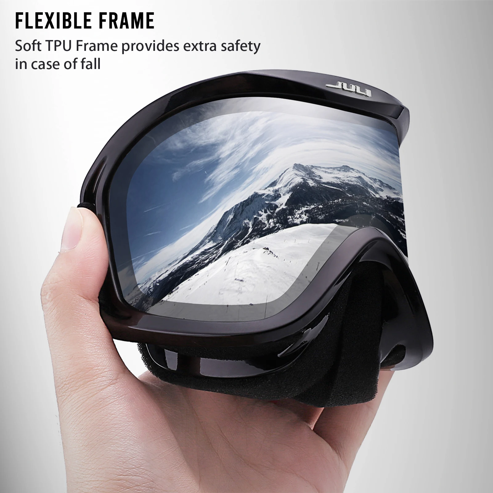 MAXJULI Skibrille, Snow-Snowboardbrille für Jugendliche, Jungen und Mädchen im Alter von 3–8 Jahren, Schneemobil, Skifahren, Skaten, UV-Schutz 4302 – Detail 15