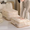 Compression Storage Bag with Zipper for Duvet Blanket Clothes Comforter Home Travel Wardrobe Closet Organizer Large Space Saving