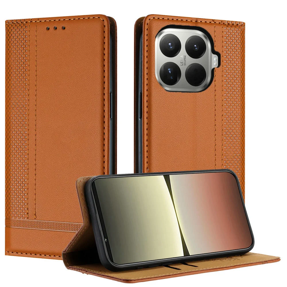 Luxury Magnetic Wallet Leather Flip Case with Enhanced Texture Design