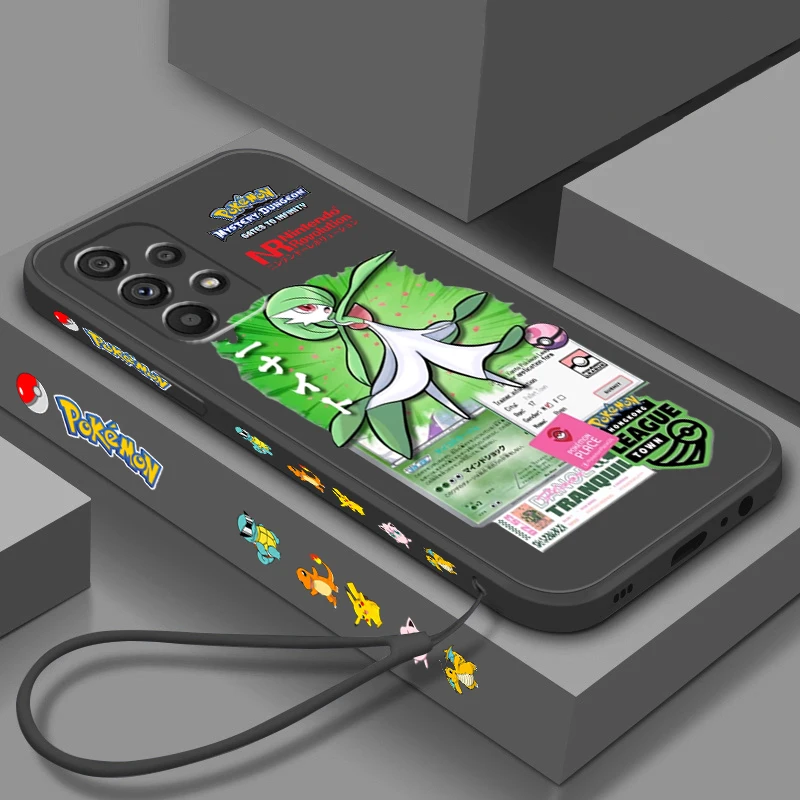 Pokemon Jigglypuff Gardevoir Liquid Left Rope Per Samsung A53 A52 S A33 A32 A51 A71 A21S A13 A73 A50 A72 A23 A12 5G Cover