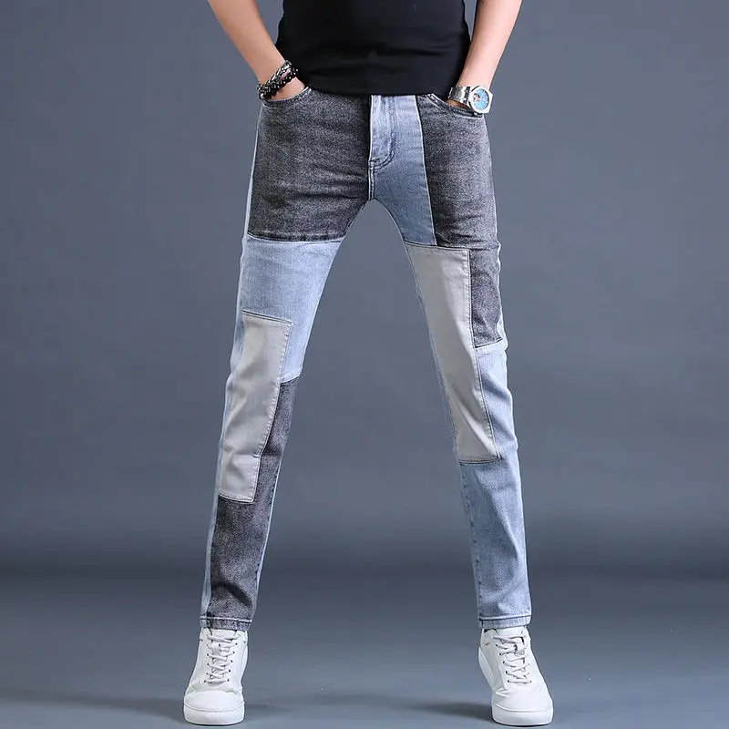 

2022 Straight Jeans Men High Waist Jean Pants Spring Summer Boyfriend Streetwear Designer Long Slim Denim Trousers Male Y05