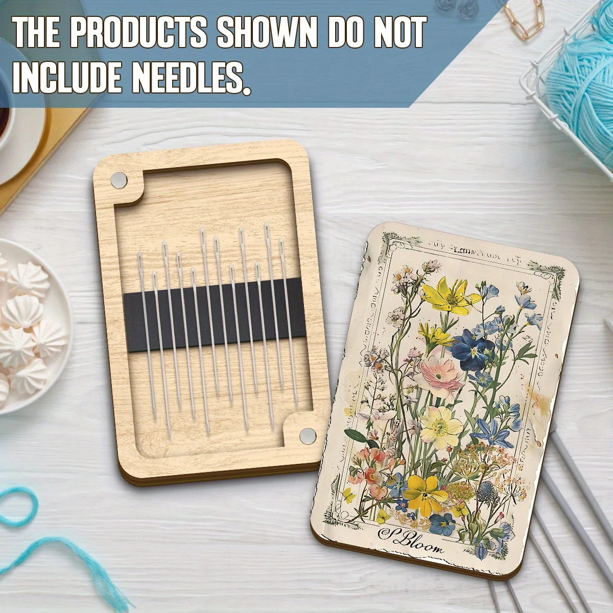 Spring flower themed needle, magnetic needle box, essential for sewing, perfectly closed magnetic design - 6