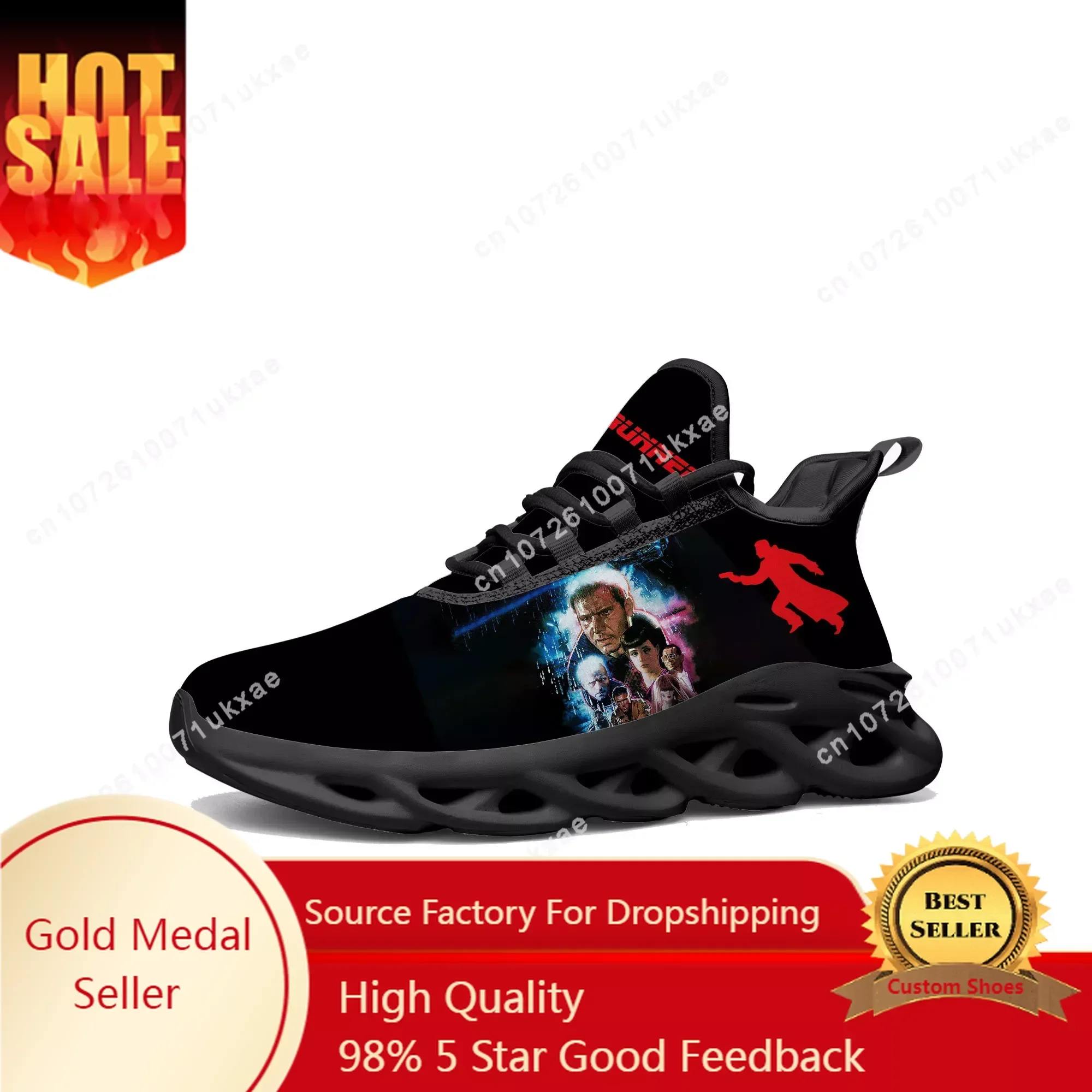 Blade Runner Movie Flats Sneakers Mens Womens Sports Running Shoes High Quality Sneaker Lace Up Mesh Footwear custom made Shoe