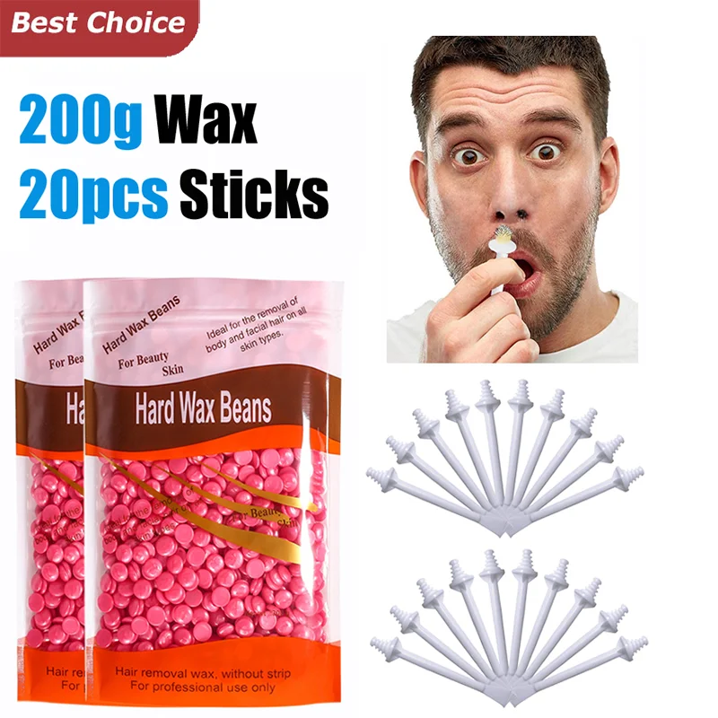 Portable Nose Wax Kit for Man and Women Nose Hair Removal Wax Set Paper-Free Hair Beans Cleaning Kit nose wax kit