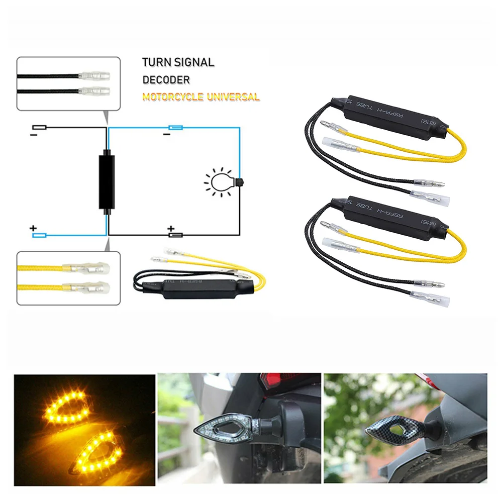 12V 21W Resistance Decoder Load Decoding Resistor Motorcycle LED Turn Signal Decoder for Motorcycle Flashing Turn Signal Lights