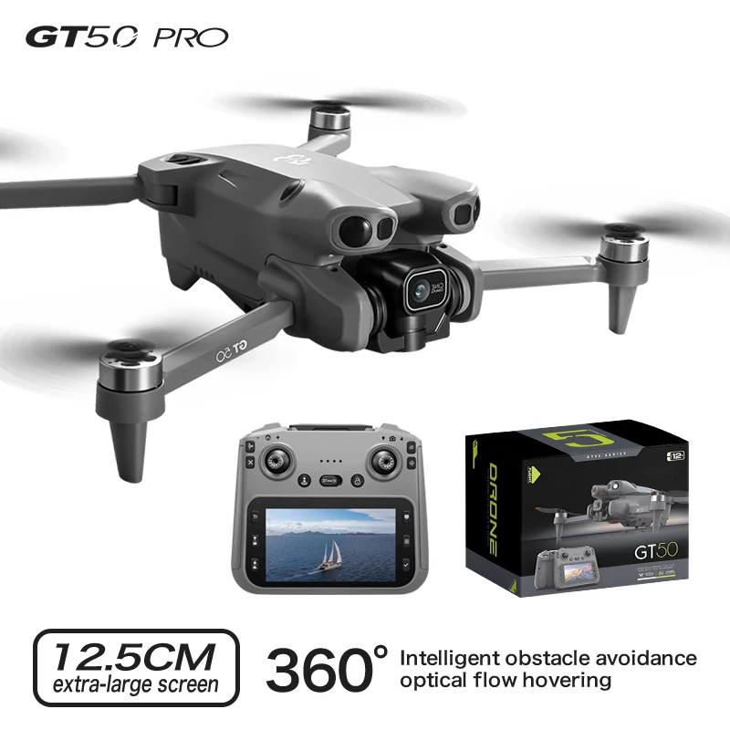 Drone GT50 Noir 4K HD Caméra GPS Retour d'Image WiFi