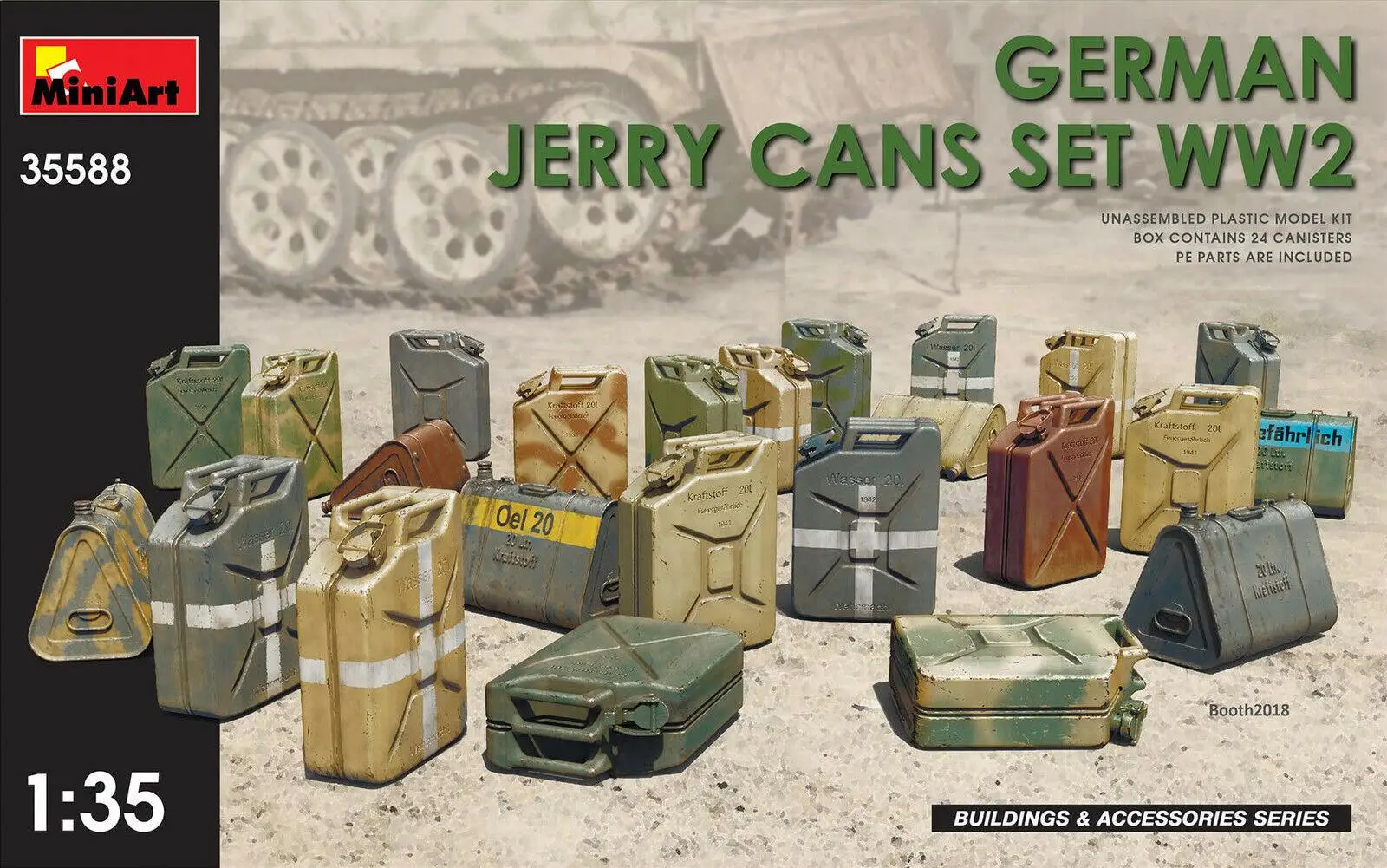

MiniArt 35588 1/35 scale WWII German Jerry Cans Set (WWII Buildings & Accessories)