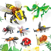 Insect Building Block Assembly Toy, Praying Mantis, Bee, Forest Animal Assembly Model, CHILDREN'S Birthday Gift, Boys and Girls 1