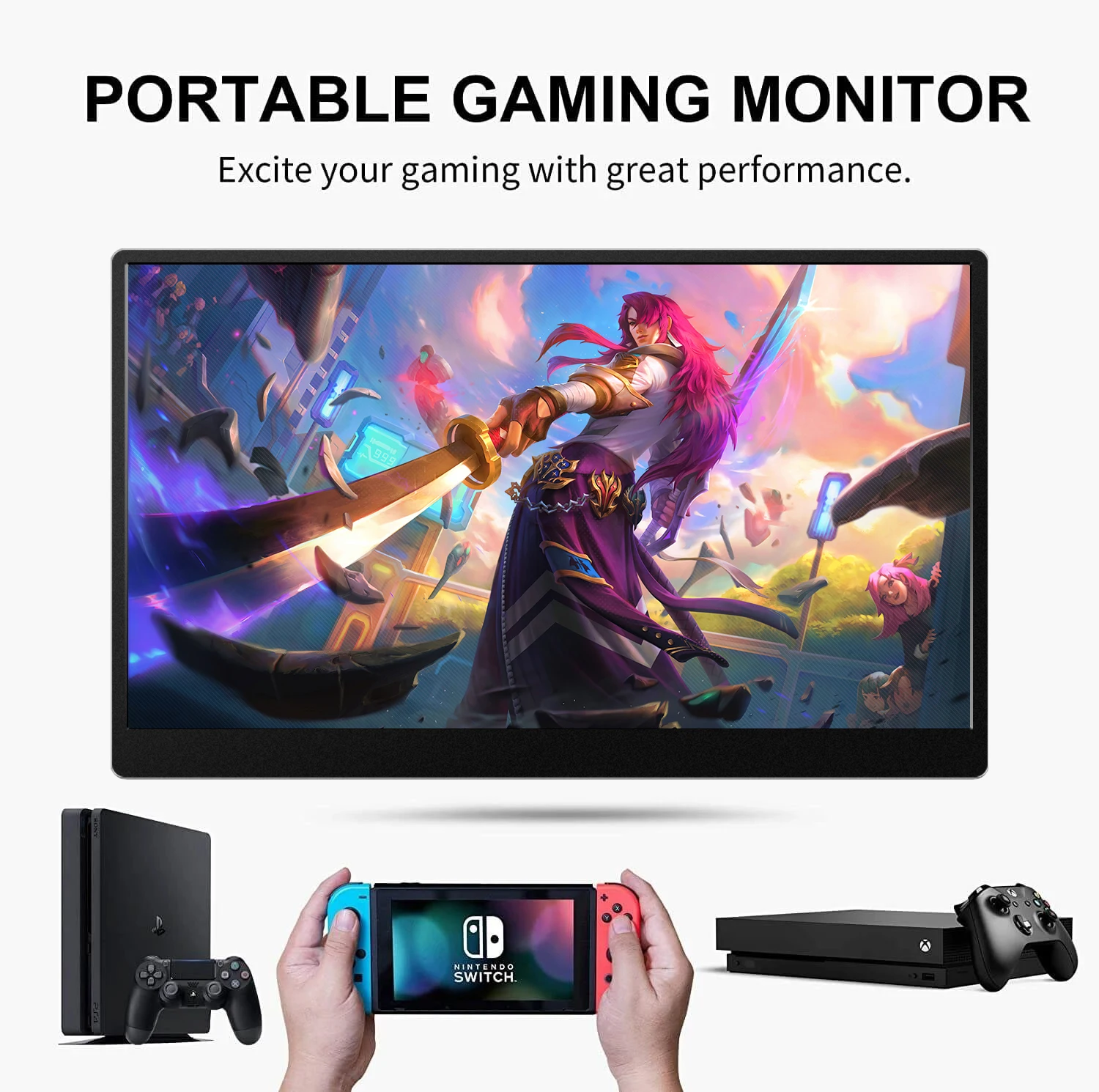 Bimawen ޴  FHD USB-C Ʈ , HDMI ǻ ÷, HDR IPS Ʈ PC  PS4 Xbox ġ, 16 ġ, 1080P