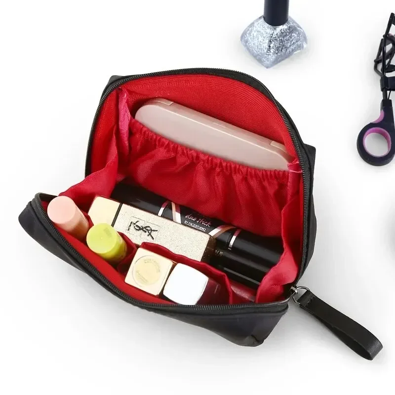 New Women's Small Bag Toiletry Bag Portable Mini Solid Color Korean Makeup Large Capacity Waterproof Storage Clutch makeup organizer,cosmetic bag,cosmetic storage bag,toiletry bag,makeup bag,cosmetic case