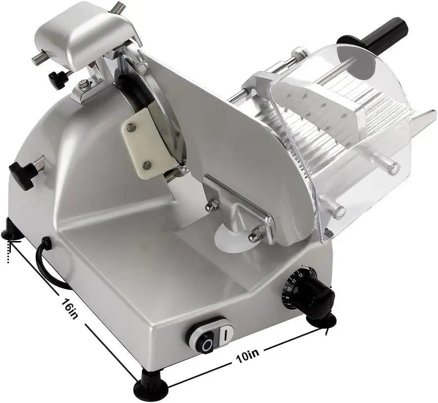 Premium Chromium-plated Steel Blade Electric Deli Meat Cheese Food Slicer Commercial and for Home use 240W BESWOOD250 6