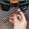 0 To -6.0 Myopia Glasses Anti Blue Light/ Photochromic  Versatile Men's Business Glasses Half Frame Myopia Glasses 3