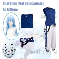 Rimuru Tempest That Time I Got Reincarnated As A Slime Season 2 Cosplay Costume Wig Anime Blue Shirt Pants Uniform Hair Props
