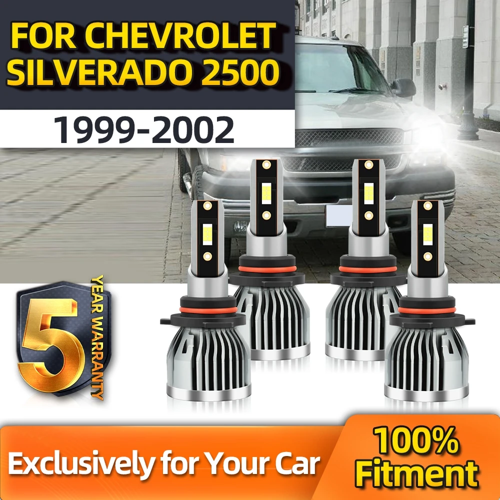 

TEENRAM Combo Low 9006 High 9005 Bulbs 6000K Lighting Range Plug-N-Play Bulbs For Chevrolet Silverado 2500 1999 2000 2001 2002