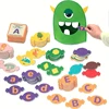 Alphabet Monster Matching Game Fun Letter Recognition Toy for Youngsters 3+ Perfect for Classroom Home Learning Christmas Gift 1