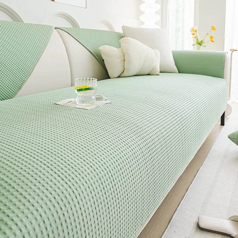 1PC Ice Silk Sofa Pad 3people for Living Room Summer Cooling Sofa Seat Cover Non-slip Breathable Pets Couch Slipcovers 여름쇼파패드