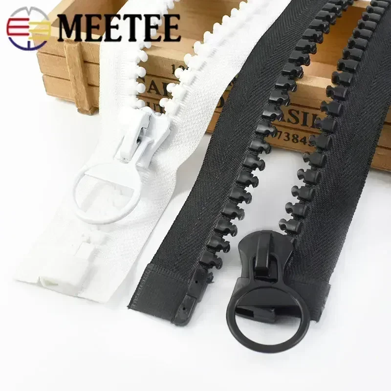 Meetee 1Pc 20# Large Resin Zipper 60-500cm Open-End Long Zip