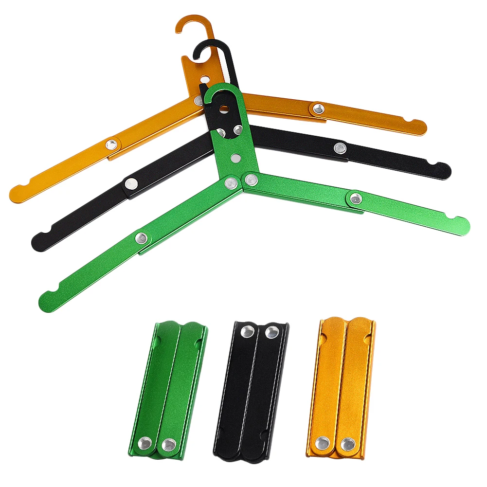 Aluminum Alloy Folding Coat Clothes Hanger for Travel Outdoor Camping Portable Clothing Drying Rack Wardrobe Organizer Tools 5