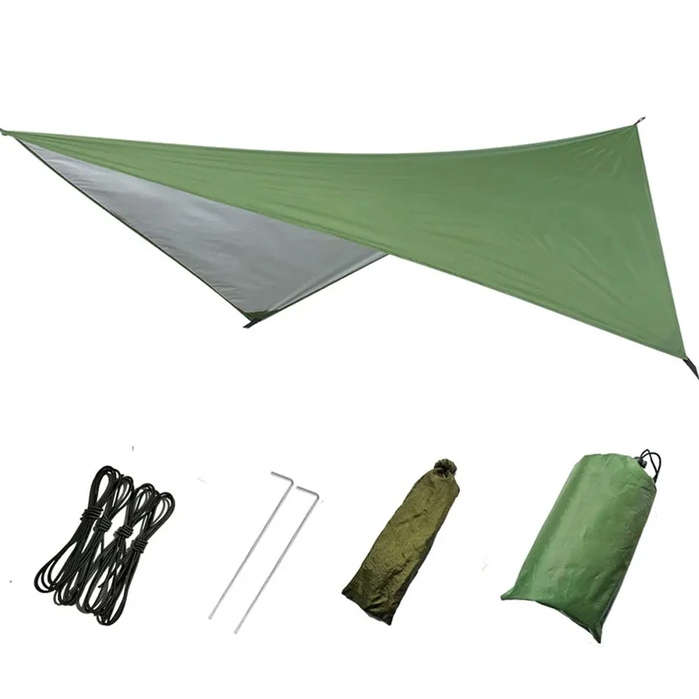 300 X300Cm Outdoor Shelter Tarp Ultralight Camping Survival Sun Shelter Multifunzione Impermeabile Tenda Da Sole Beach Mat Rain Shelter