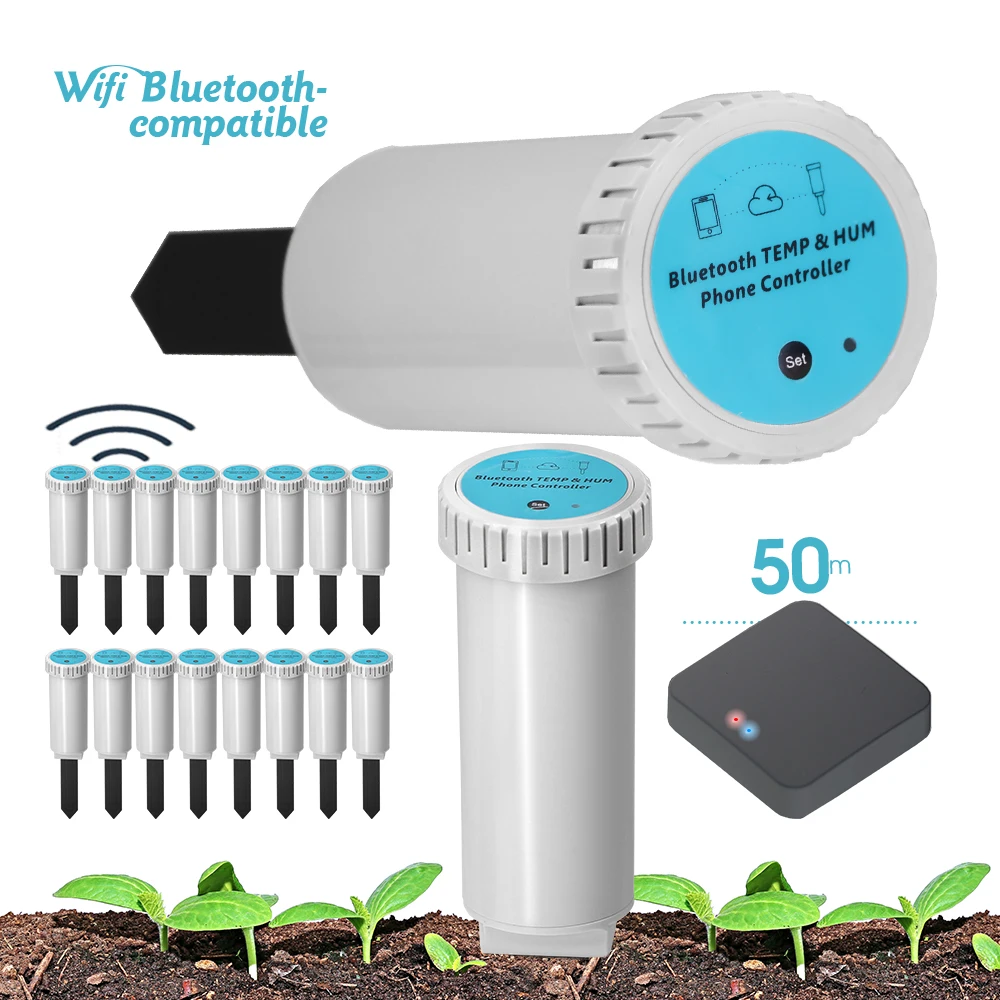 Garden Wifi/Bluetooth-compatible Soil Temperature Humidity Tester for ...