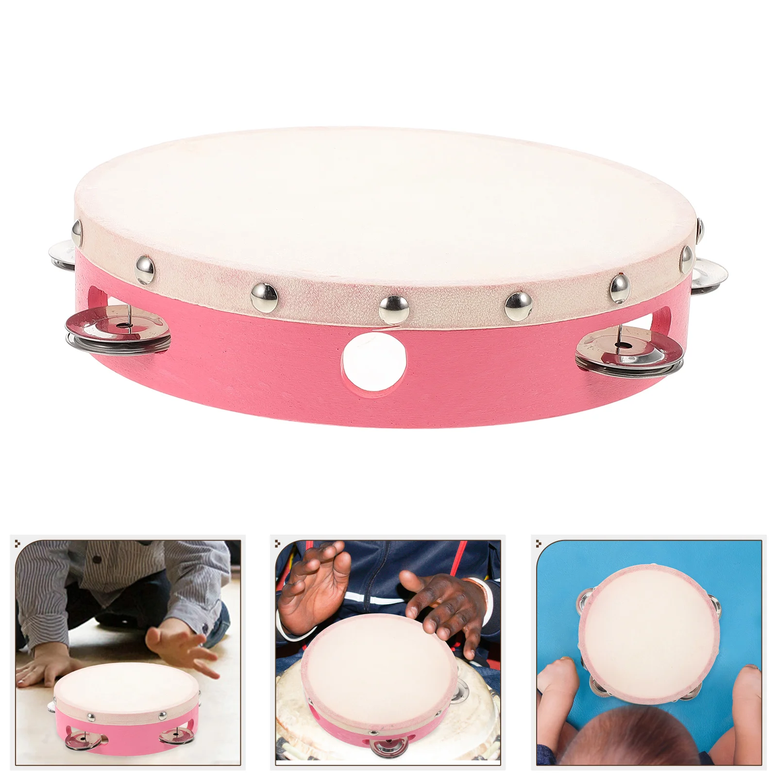Musical Tambourine Percussion Musical Instrument Party Instrument Percussion Tambourine Drum Handheld