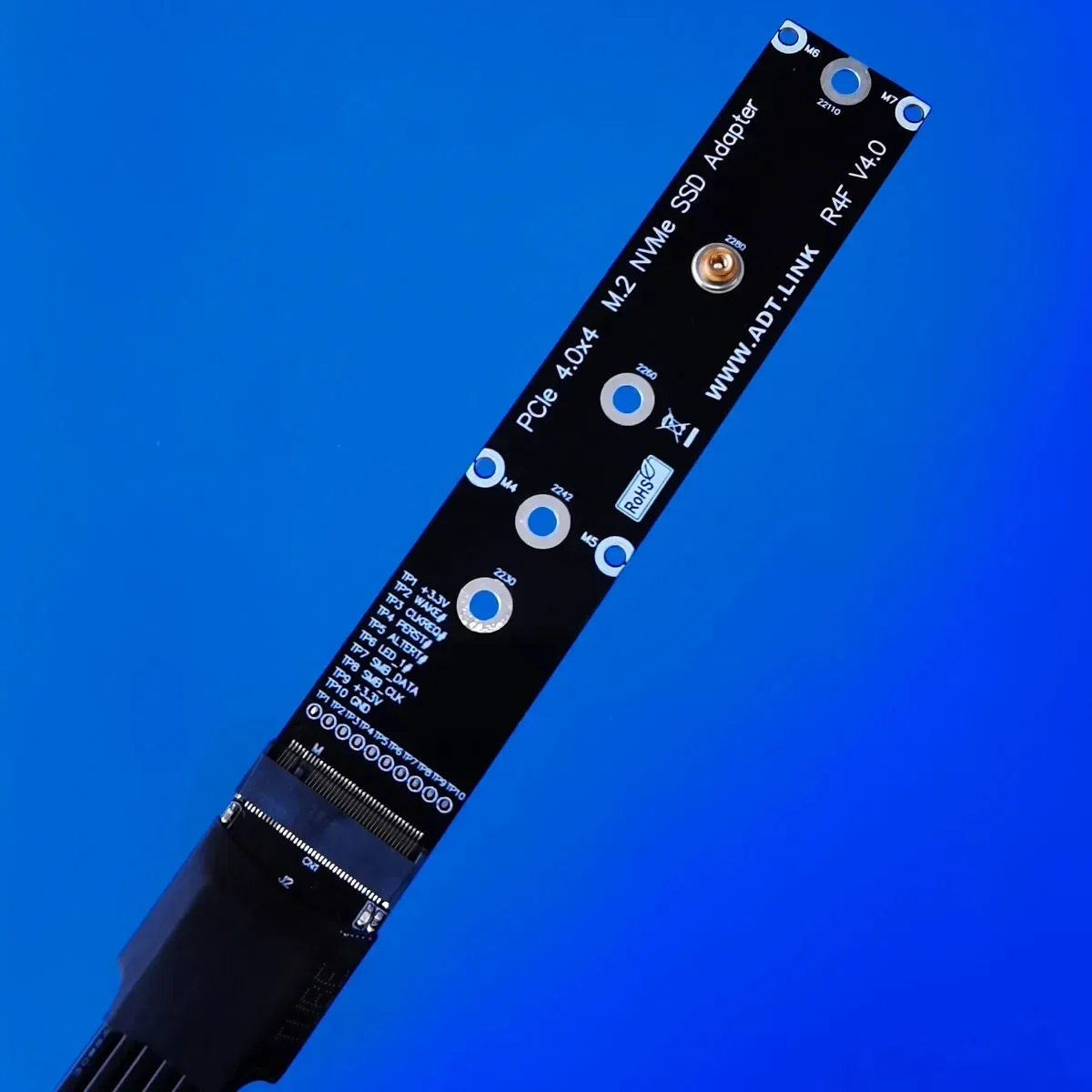 Cartão do Riser da Movimentação Contínua Prolongador Chave 64gbps Ssd M.2 Nvme 2280 22110 R44sf K44sf Ssd m2 Pci-expresso 4.0 x4 Pci-e m - Imagem 2