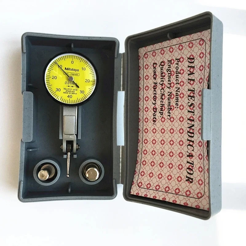 Mitutoyo Dial Indicator 0-0.8mm 0.01mm Level Gauge Scale Precision Metric Dovetail Rails Indicator Measuring Hand Tools dial indicator gauge dial indicator