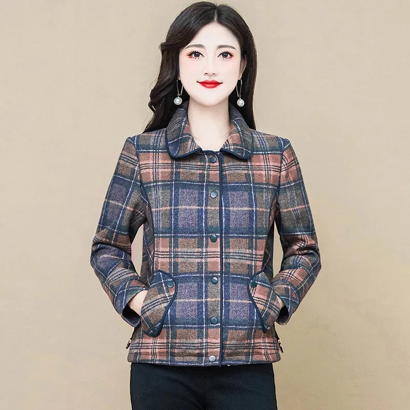 High-end Plaid Coat Women's New Explosions In Spring And Autumn Relaxed And Casual Temperament Fashion Mother's Wild Slim Top