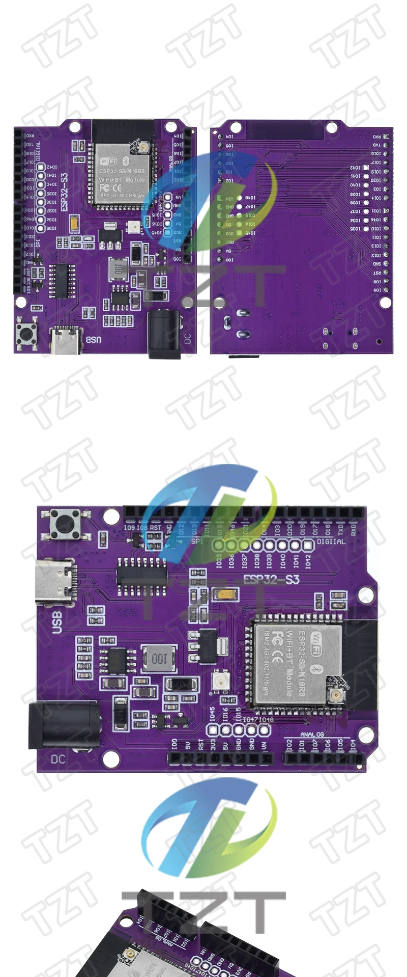 D1 UNO ESP32-S3 WiFi + Bluetooth 16 MB Flash UNO D1 R3 Board Modul CH340 N16R8 Für ESP32 ESP32 entwicklung Bord Drahtlose Modul – Detail 7