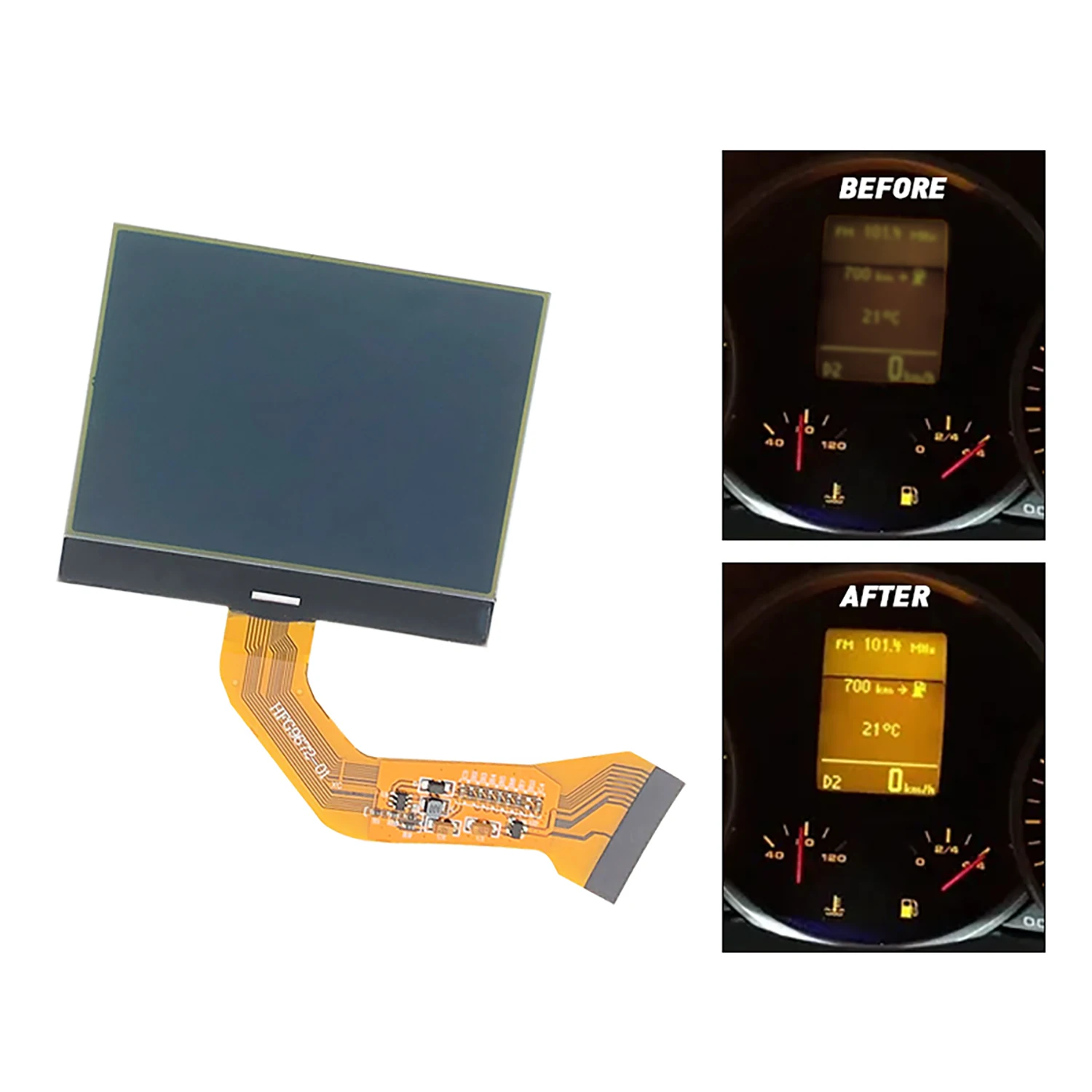 VW 투아렉 V6 포르쉐 카이엔 S GTS 대시보드용 1개 LCD 스크린 7L6920 970D 7L6920970R/L 흑백 LCD 스크린 대시 패널