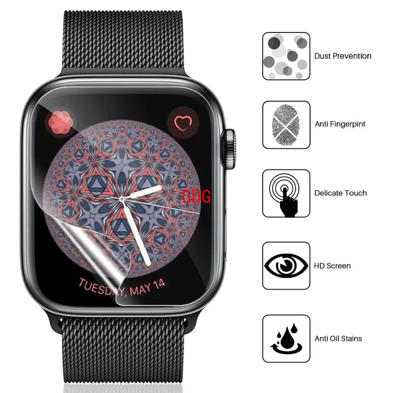 1-4PCS Hydrogel Film for Apple Watch 7 6 SE 5 4 3 2 1 Screen Protectors for Apple Watch Series 38mm 42mm 45mm 41mm 40mm 44mm