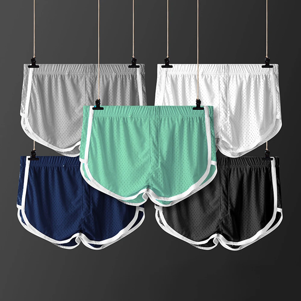 

Hollow Loose Boxer Briefs Trunks Male Shorts Underpants Underwear For Men Ice Silk Men's Shorts Breathable Men's Clothing Pants