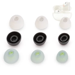 6-Pack Silicone Ear Tips for Wireless Earbuds and Headphones (White)