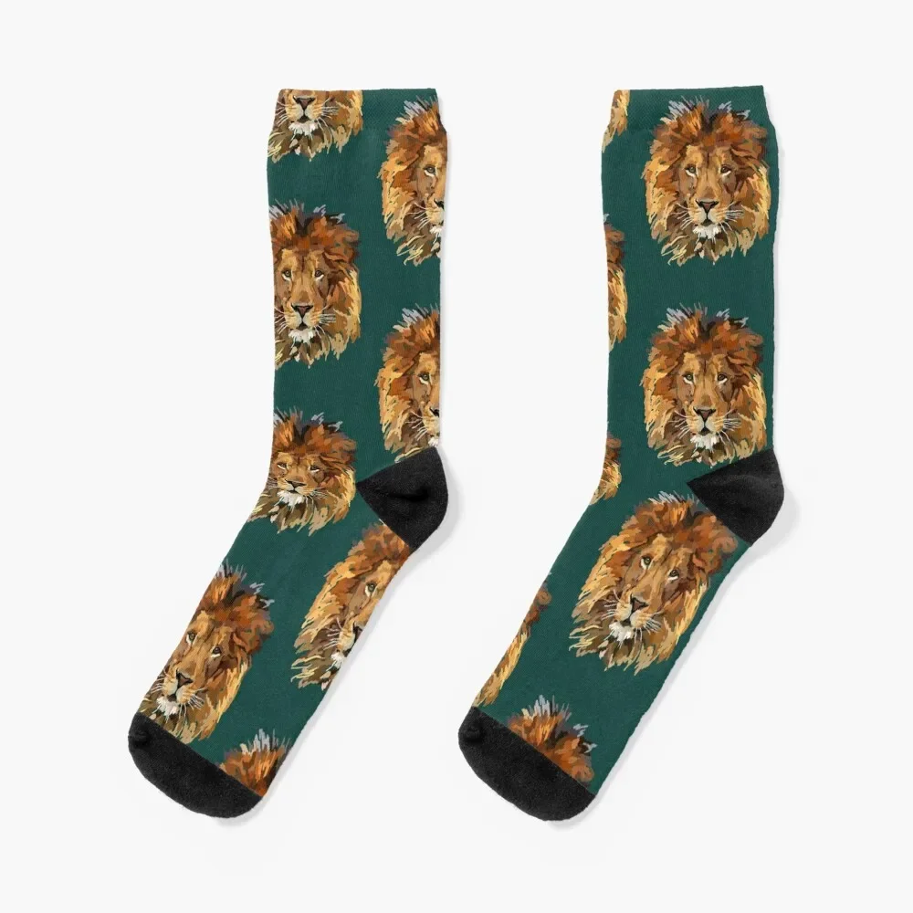 

Colored pencil Lion Socks New year's sports stockings Socks Woman Men's