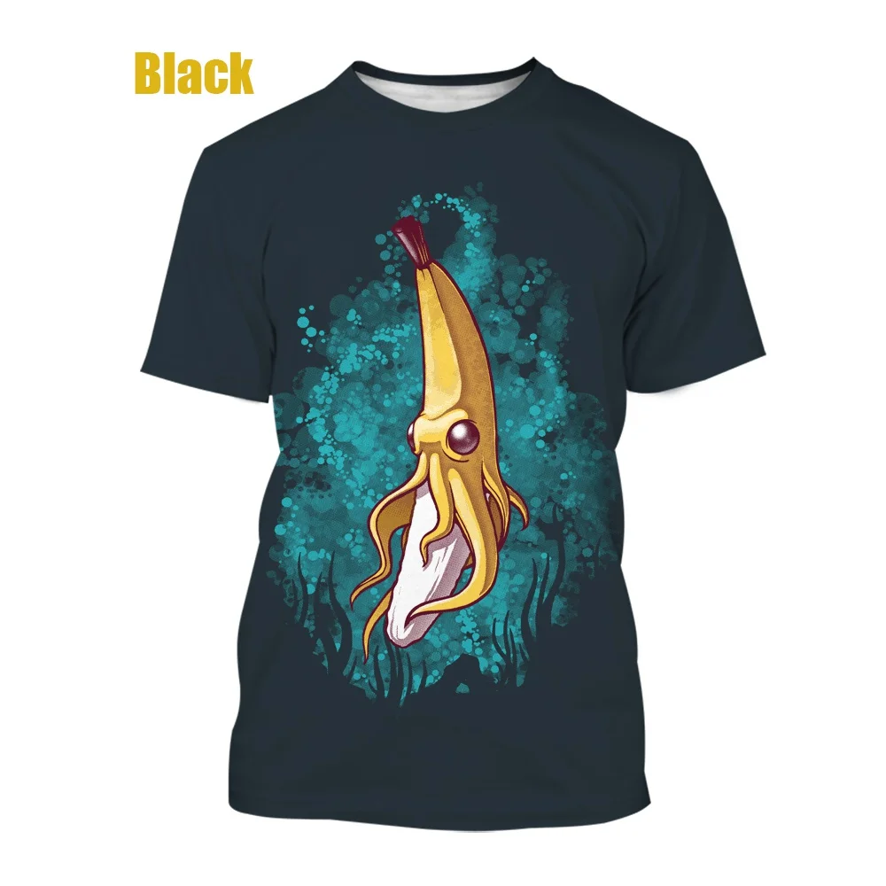 

Source Factory New Fun Banana Cartoon 3D Printing Men's and Women's T-shirts Outdoor Street Fashion Casual Large T-shirts