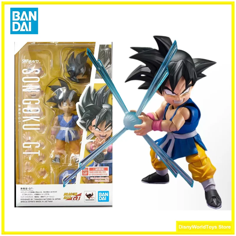 100% Originale Bandai Dragon Ball Gt S.H. Figuards Kid Goku (Gt Ver.) Shf Son Goku In Stock Anime Action Figures Model Toys