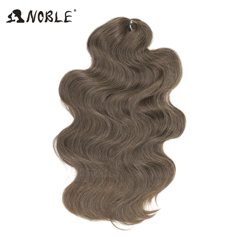 Noble Hair Soft Body Wave Crochet Hair 24Inch 3PCS Synthetic Hair Braids Ponytail Fake Hair Wavy Ombre Blonde Hair Extensions - Image 17