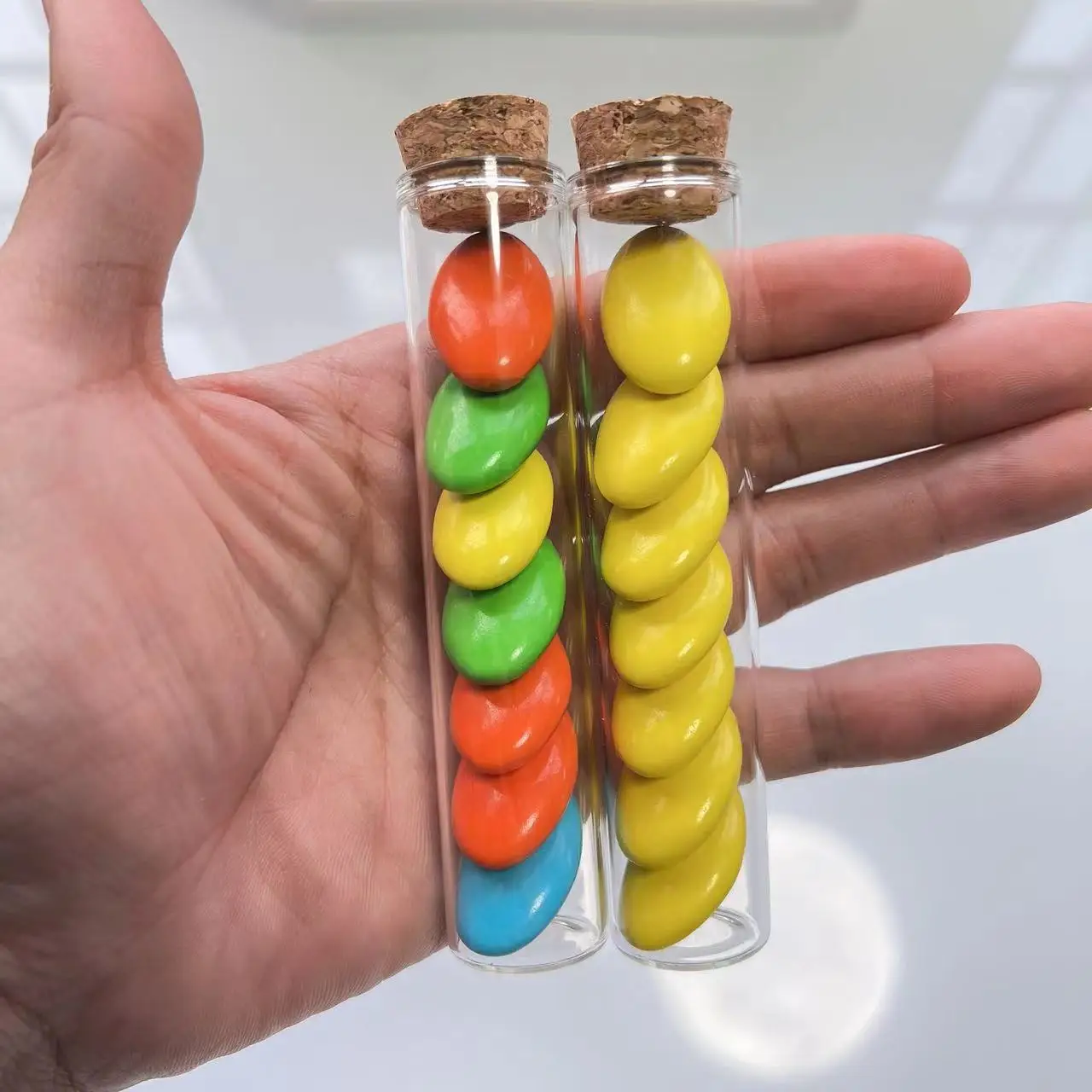 Wishing Glass Bottle 48 PCS 22*100mm Wedding Glass Tube Cork Stopper Mini Decorative Small DIY Jars Vials Tiny glass Bottles 5