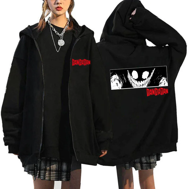 Dandadan Okarun Zip Up Hoodies Style Youthful Manga Anime Printed Sweatshirt Design Designer Female Hoodie Zipper Funny 5