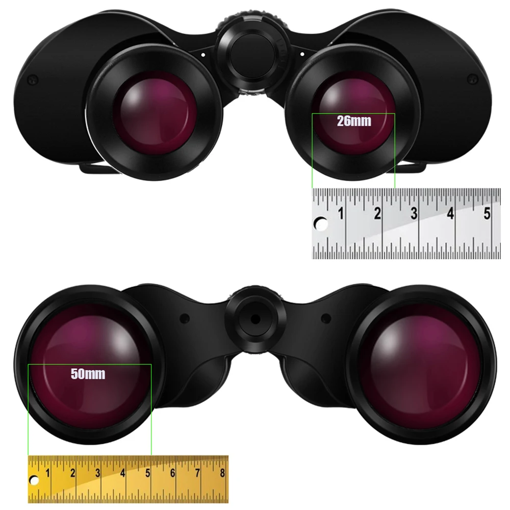 BORWOLF 10X50 ED Professional Zoom 26MM Large eyepiece powerful Binoculars Light night vision for hunting telescope 2
