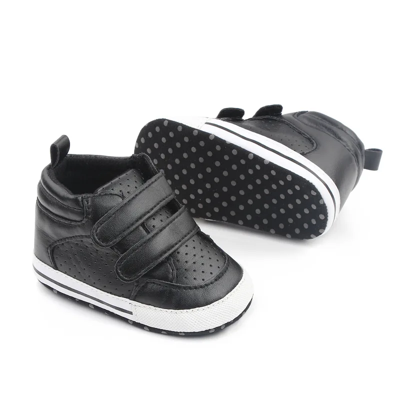 Casual Newborn Baby Boy Shoes Soft Sole Crib Shoes Sport Boots Anti-slip Sneaker Soft PU First Walkers for 1 Year Old Toddler 4